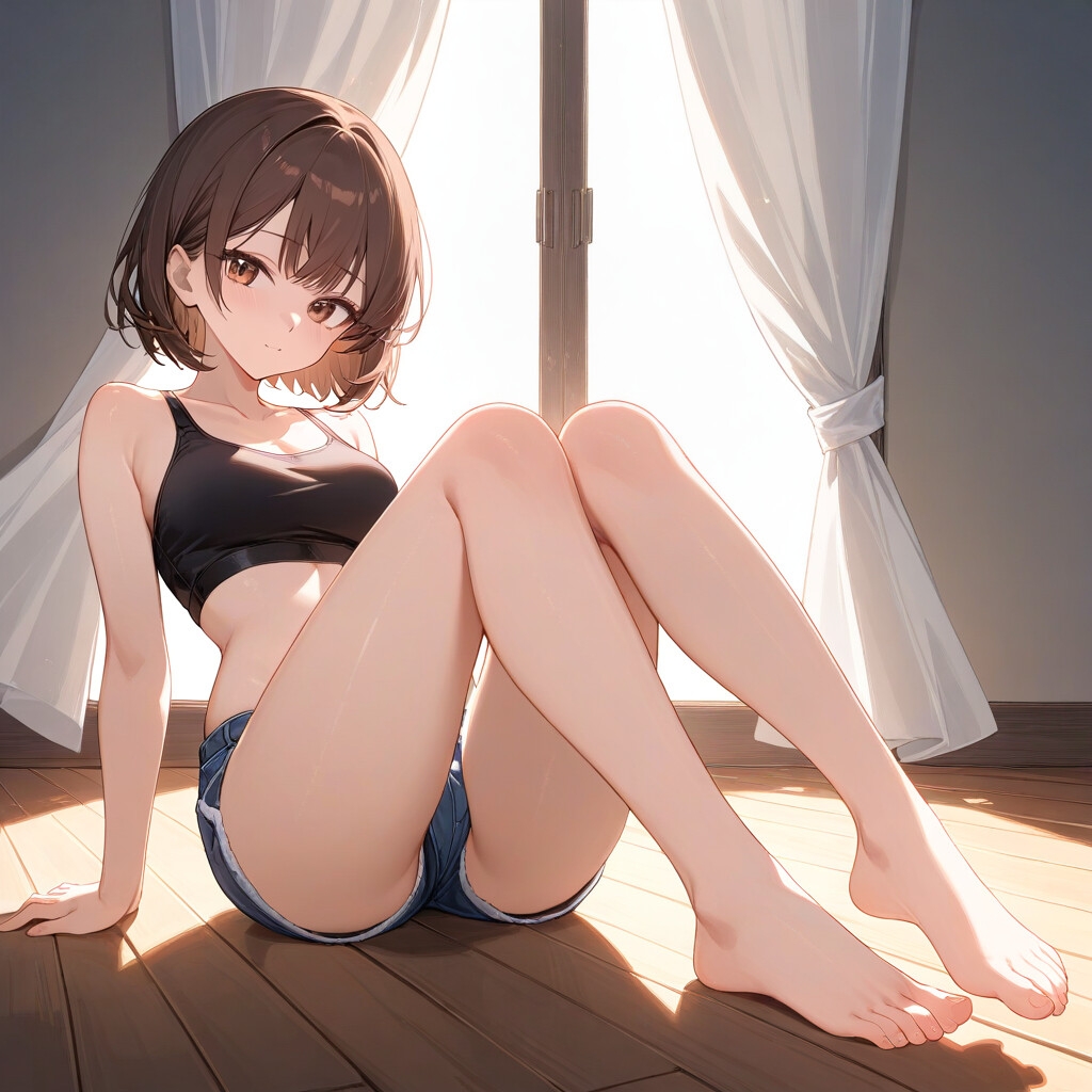 【500枚】極上美脚の5人娘と過ごす無防備な日常〜生足と下着姿、そしてベッドの上の甘い誘惑〜