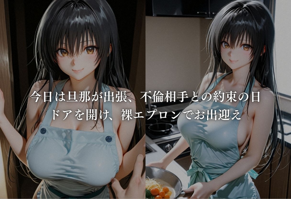 隣の部屋の若人妻と、裸エプロン不倫