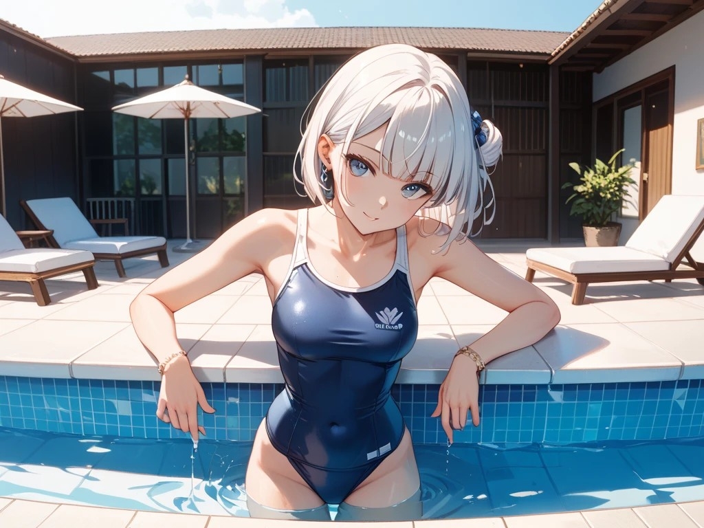 大自然を満喫する美女と水着の女の子と女性自衛官と女性宇宙飛行士