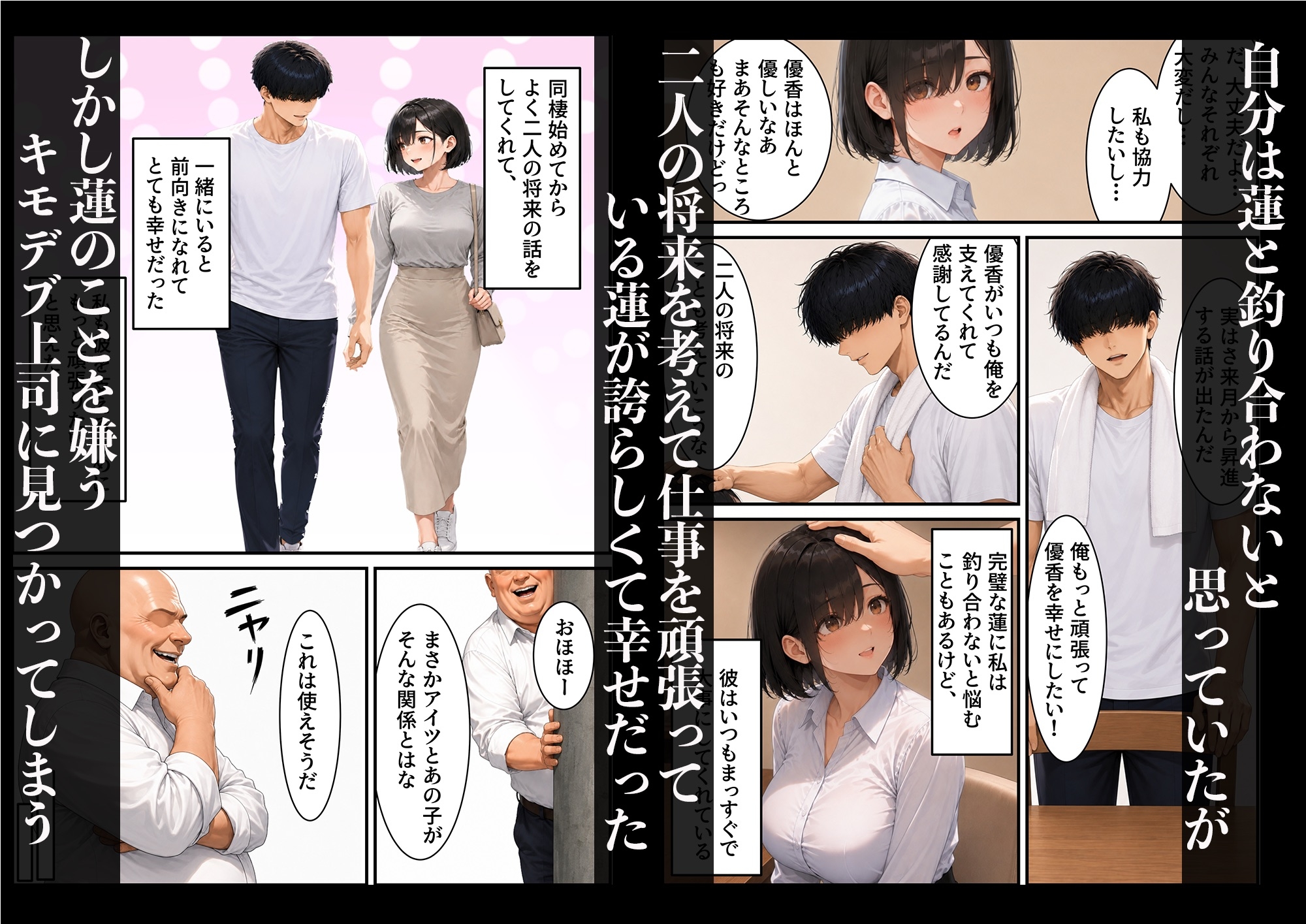 内緒で社内恋愛していた気弱な彼女がキモデブ上司からNTR肉便器になっていた話