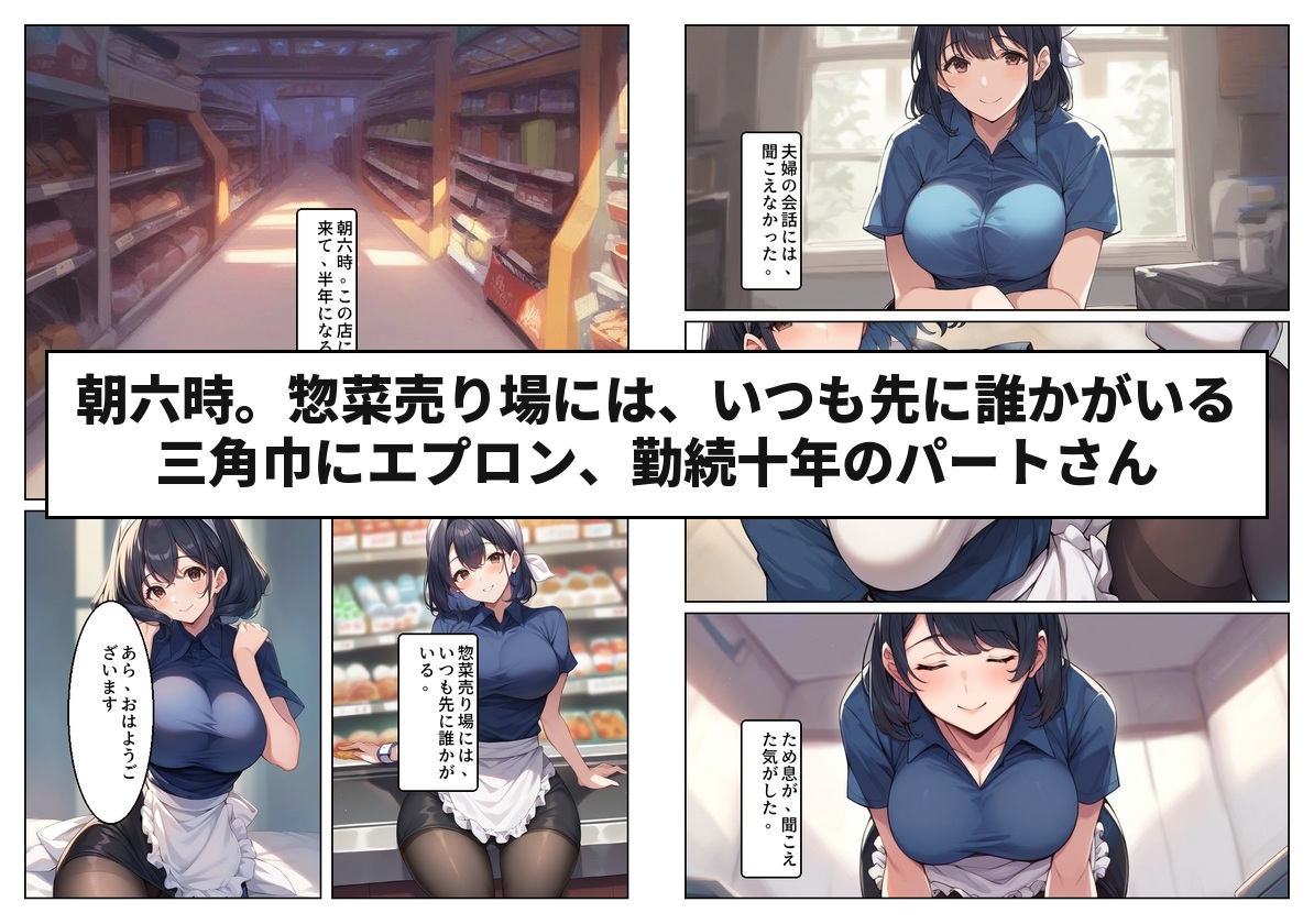 惣菜売り場のパート主婦(42)と夫のいる店のバックヤードで汗だく本気中出しセックスした話