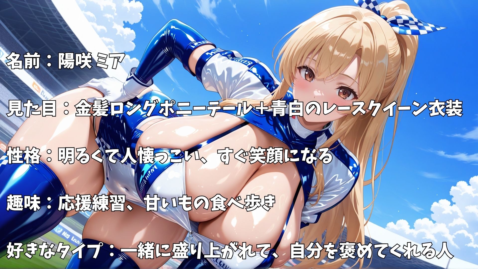 【4K】爆乳レースクイーン3人とイチャラブ中出しセックス