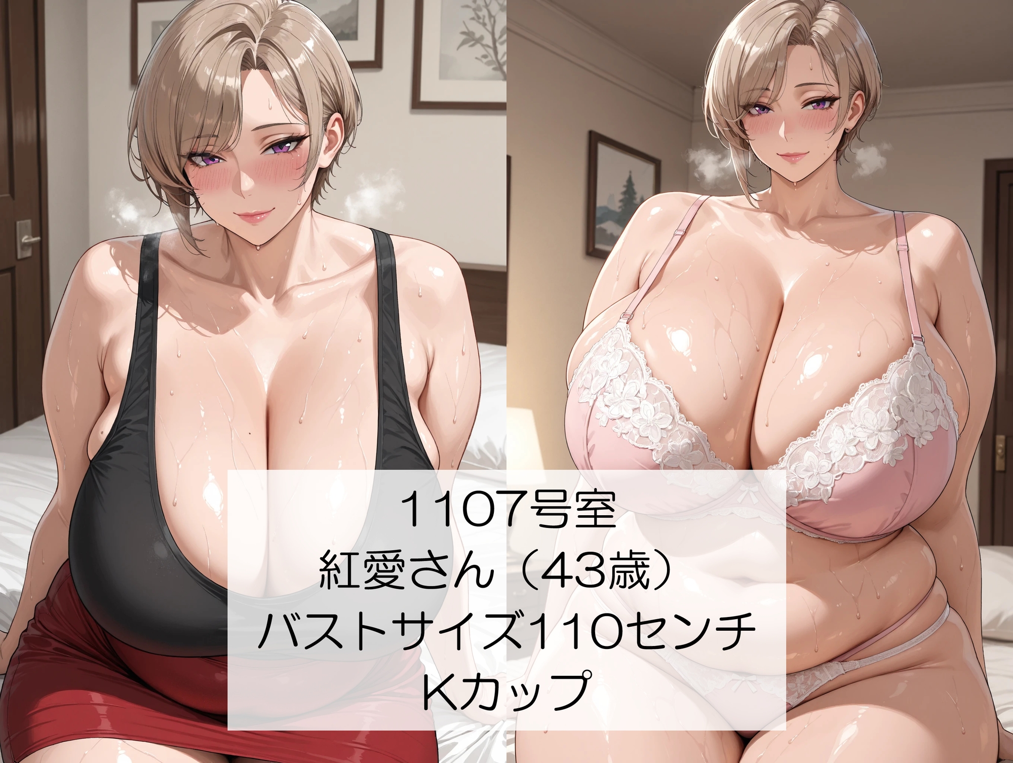 豊満不倫人妻まっちんぐまんしょん～不貞セックス願望の爆乳デカ尻熟女をデカチンでアへ顔堕ちさせました<セリフ付CG集>