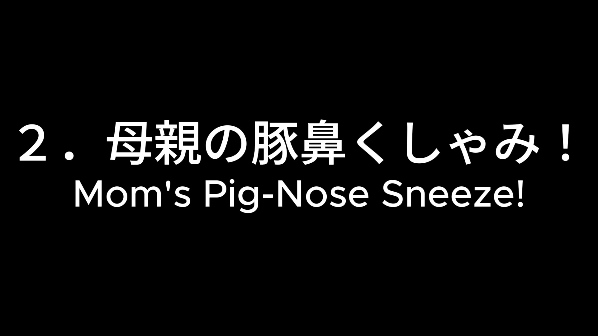 豚鼻くしゃみコレクション！(MP4アニメ) / Pig Nose Sneeze Collection! (MP4 Anime)