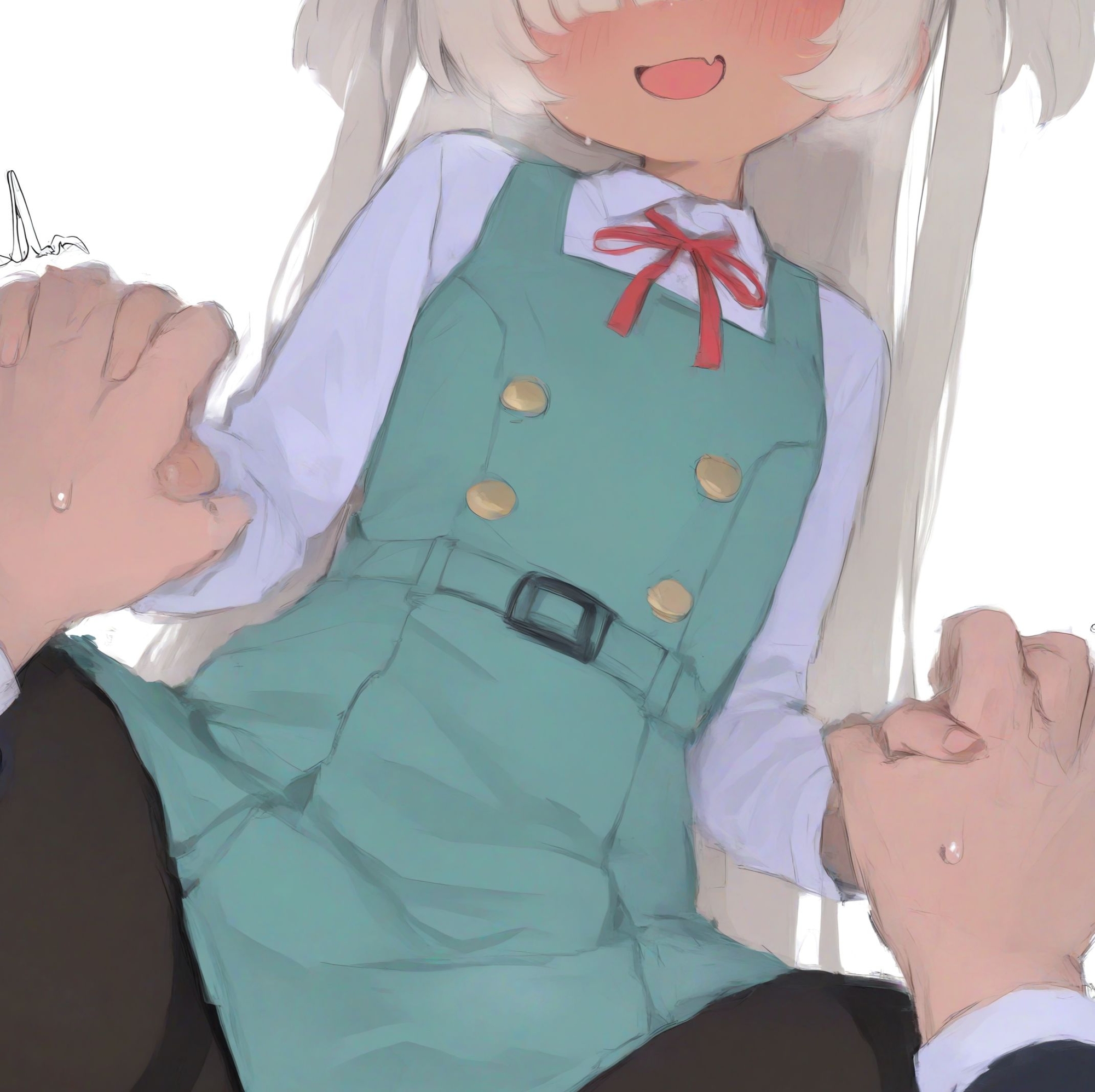 【高画質・縦長】「No♡」と笑う、淫らな少女の足裏。── 透け感ストッキング越しに伝わる“熱”と、油絵調の質感が魅せるPOV一枚。