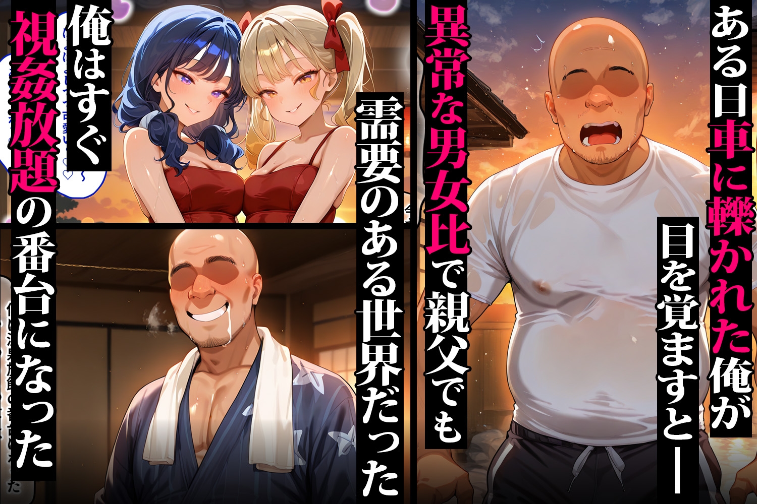 キモオジ転生者が手に入れた禁断の媚薬♡ 温泉で美少女をハーレム化 リ●ロ編