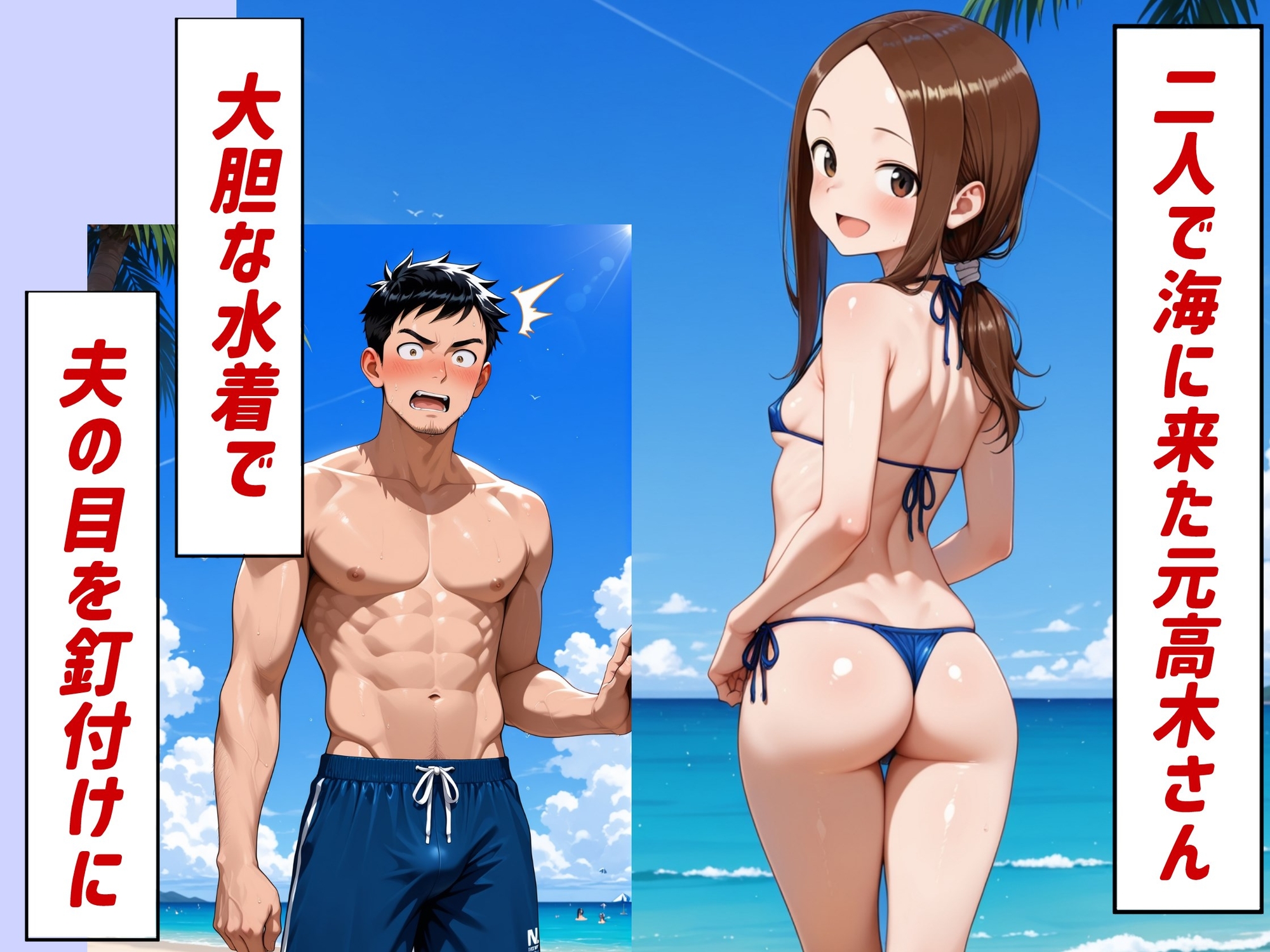 浜辺の元高木さん