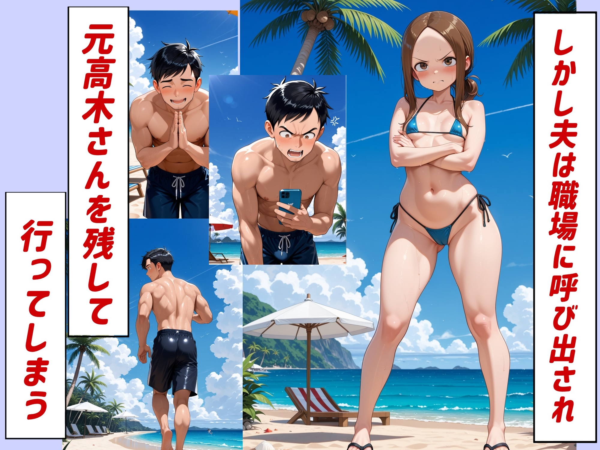 浜辺の元高木さん