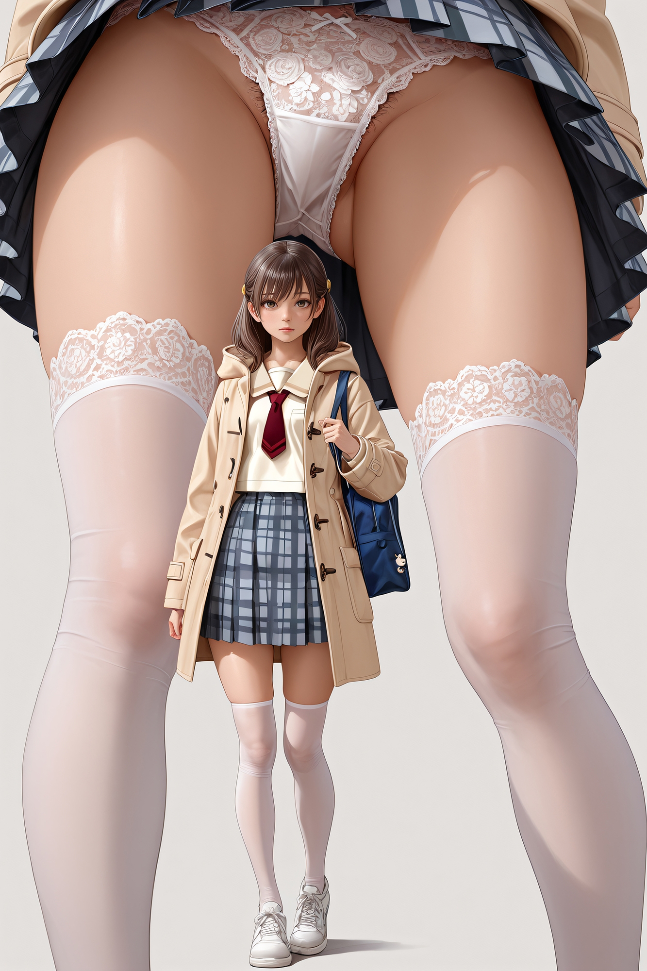 制服JK、前から見るか下から見るか