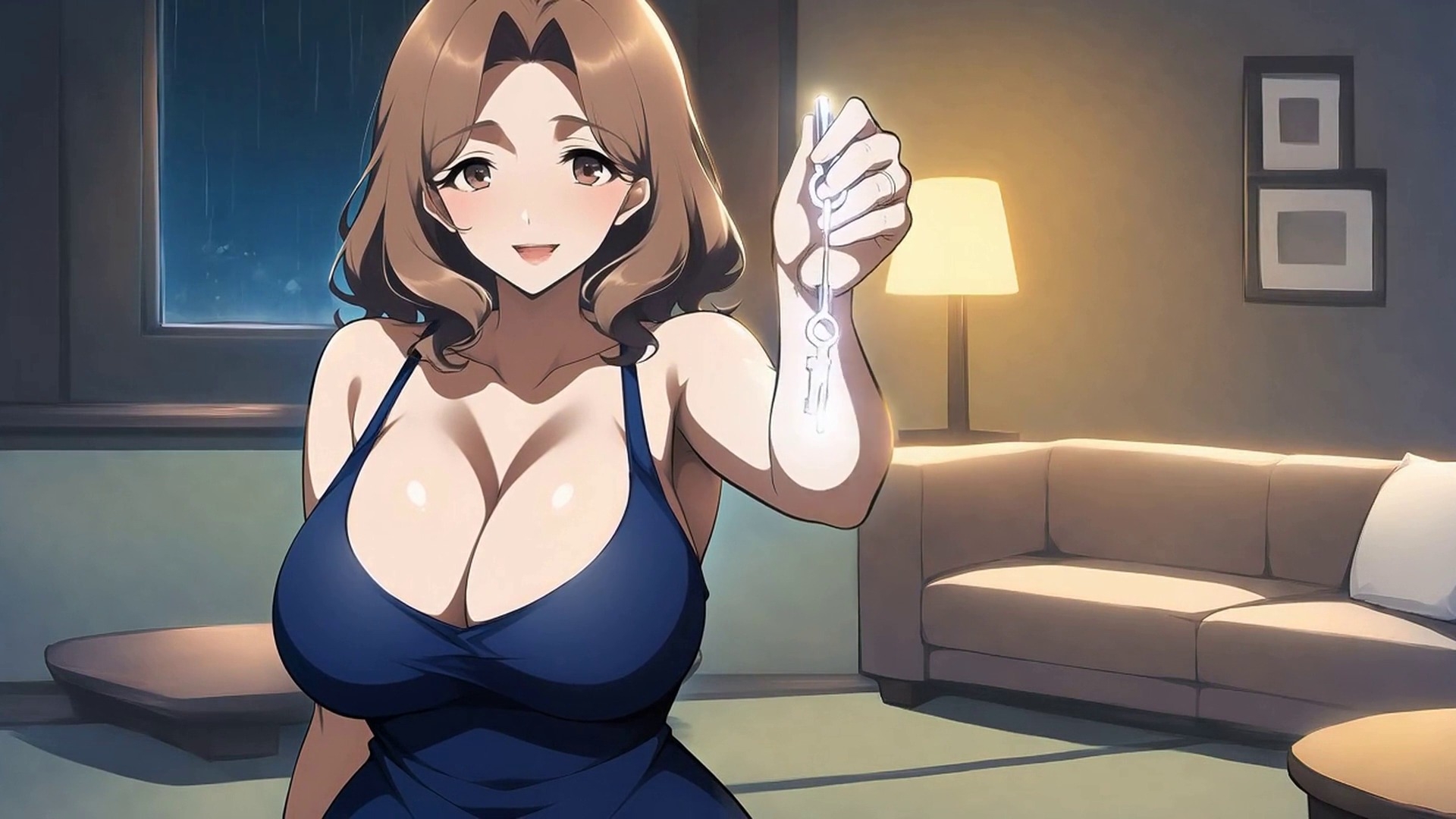 人妻お姉さんと中出しの夜 ── 隣の美織さん・第2話「合鍵」【60fps全編アニメ・声つき】