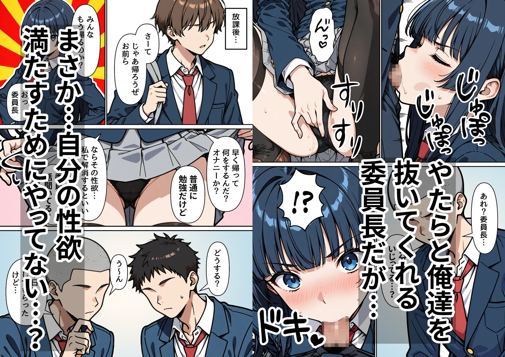 うちのクラスの委員長は誰も頼んでないのに性処理委員をやってる。