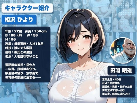 彼氏一筋だった巨乳新人OLが、キモデブ上司に毎晩種付けされて孕まされる話