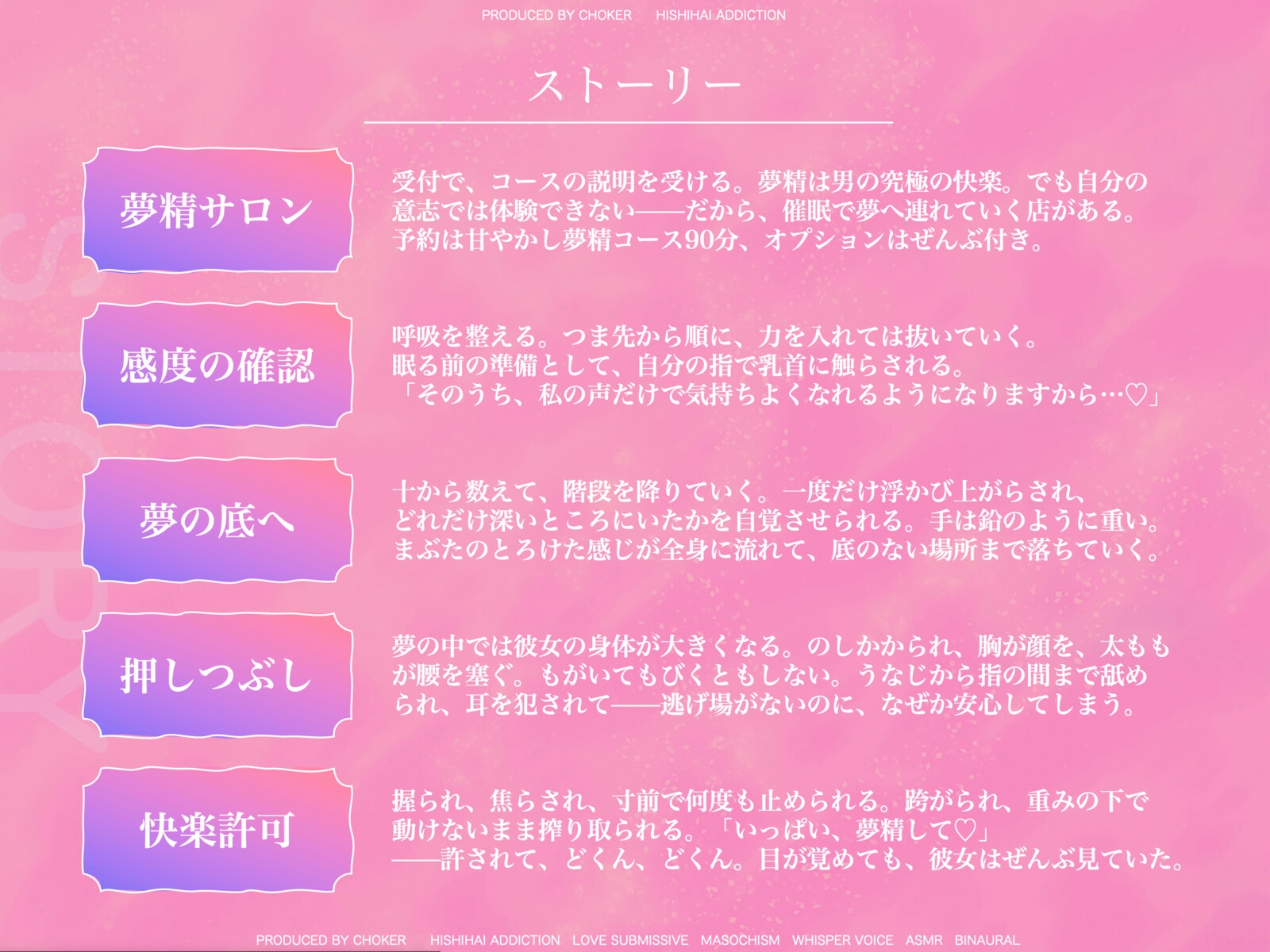 【夢精専門サロン】いけない夢で責めてくる甘やかし催○セラピストのマゾ熟睡絶頂コース〜下着の中、精液でぐちゃぐちゃ…♡〜 – Preview 3