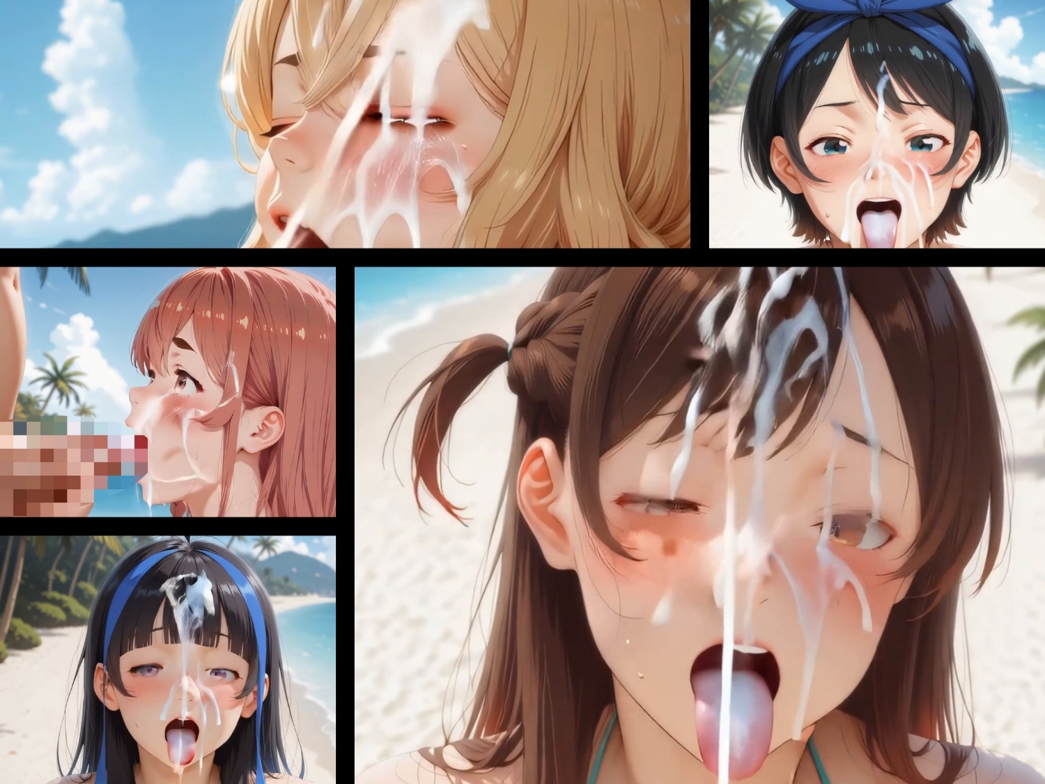 水着の彼女、犯します 砂浜凌〇プレイ 【動画&イラストセット】