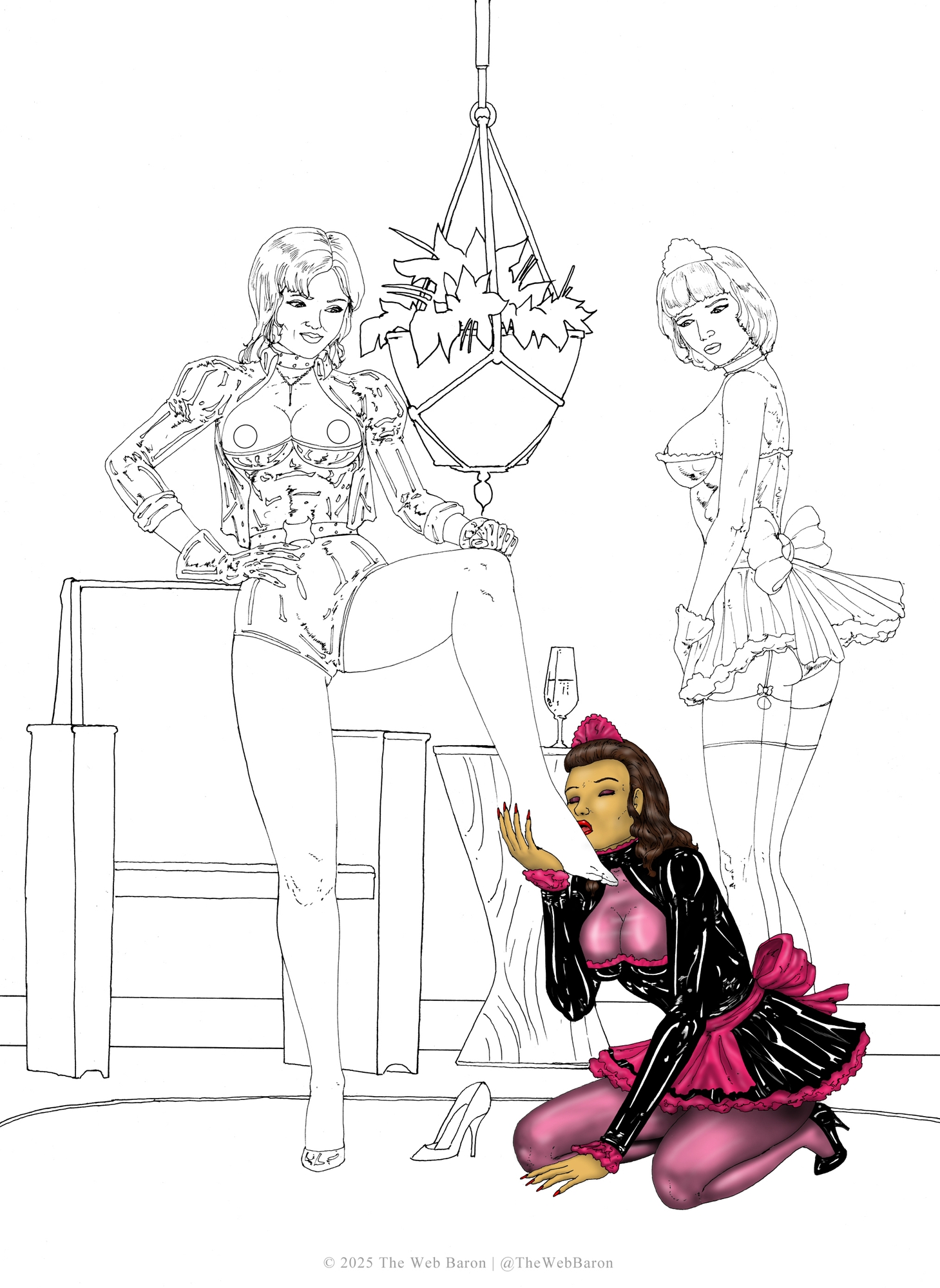 Lesbian Fetish Erotica: XXX Adult Colouring Book - Vol. 4