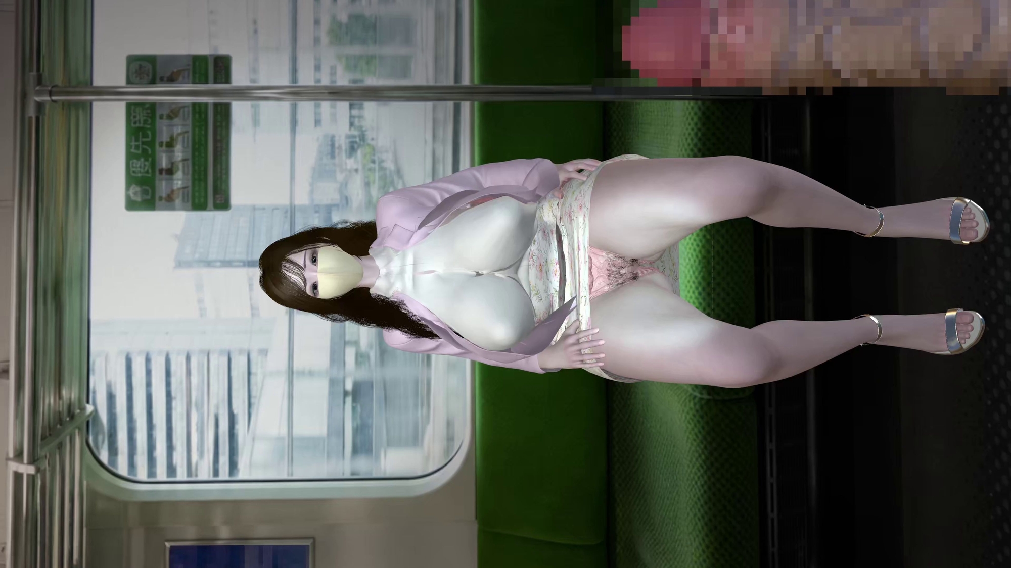 【4K60fps】電車対面パンチラ_ショート_Vol.2