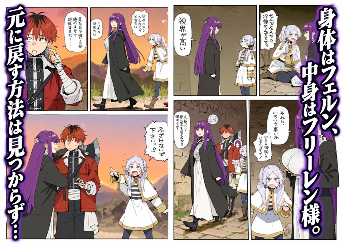 入れ替わった師匠と弟子に朝まで搾られる話