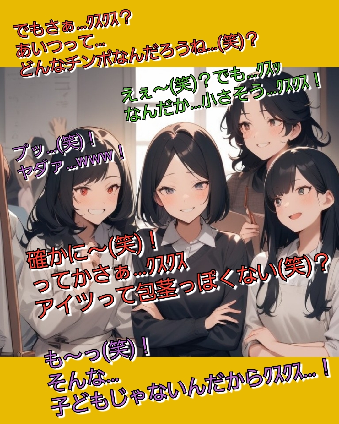 短小包茎マゾ向けCFNMストーリー きみのおちんちん笑ってあげる！ 【女子美大のヌードモデル編(1)】