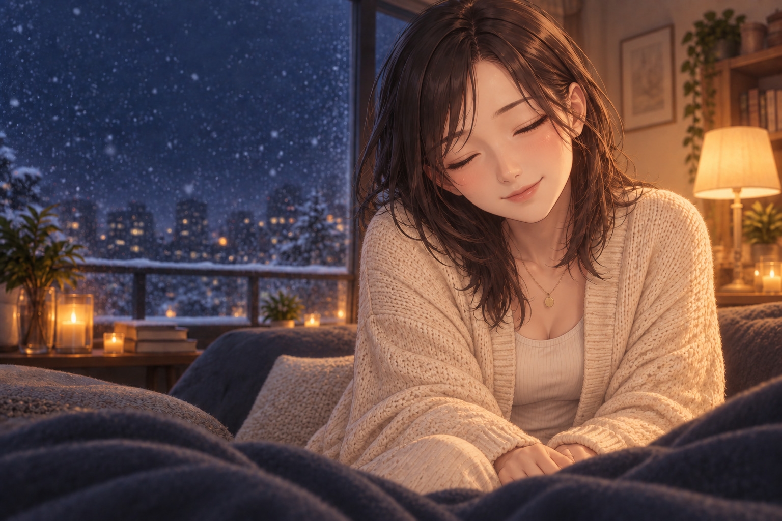 【女性優位催○】凪のサロン・雪の夜～音が消えていく静けさの奥で、委ねたい分だけ委ねる夜～