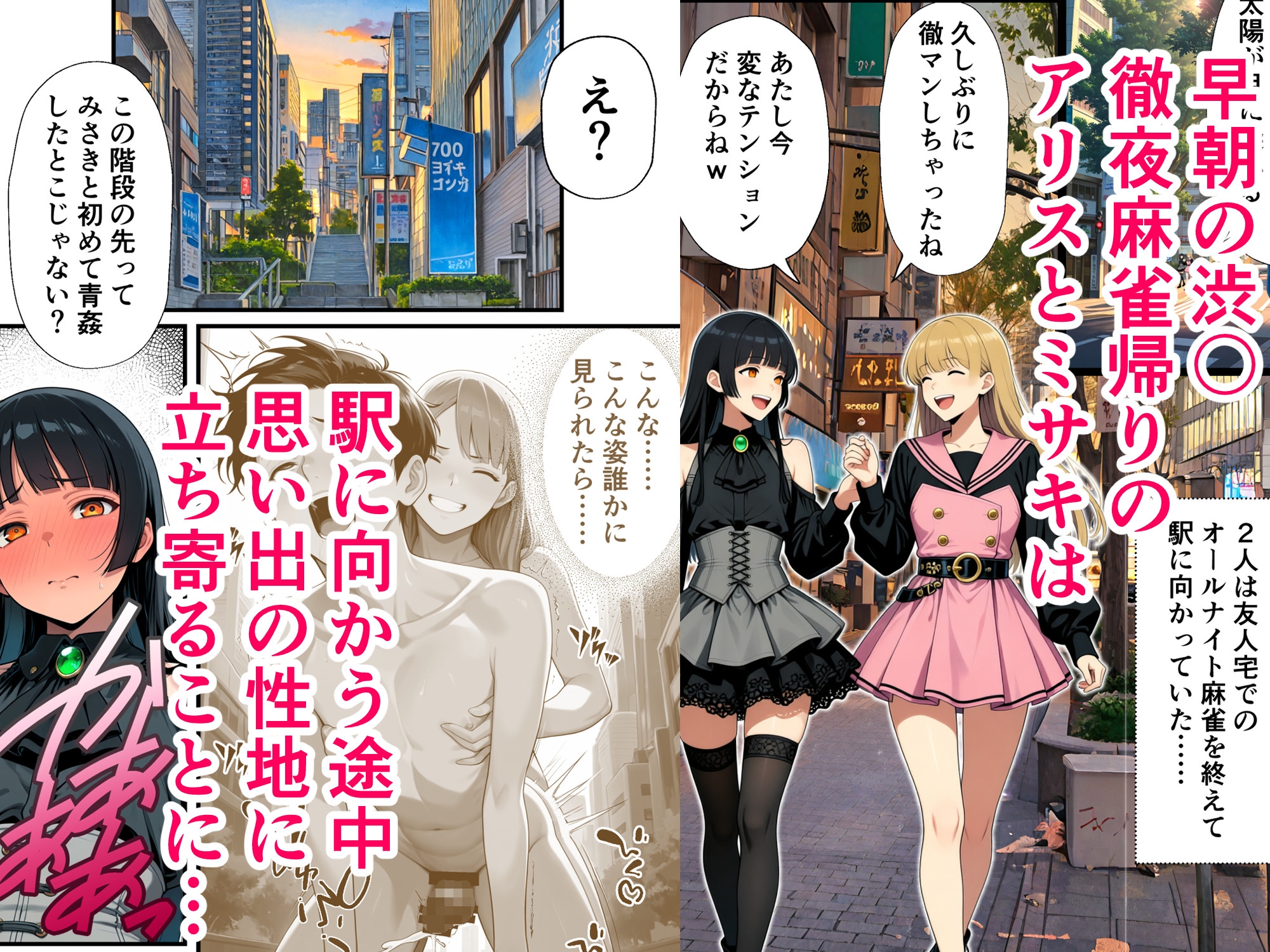 男の娘れず2～都会de青姦編～