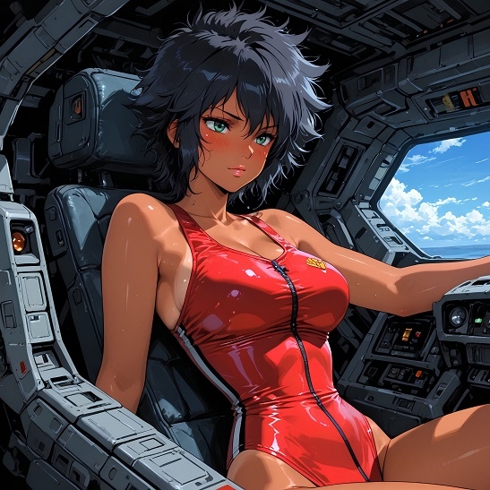 『【表】誘拐されてスーパーマシーンのパイロットにされた三人娘』AIの手で蘇る懐かしのヒロインシリーズ