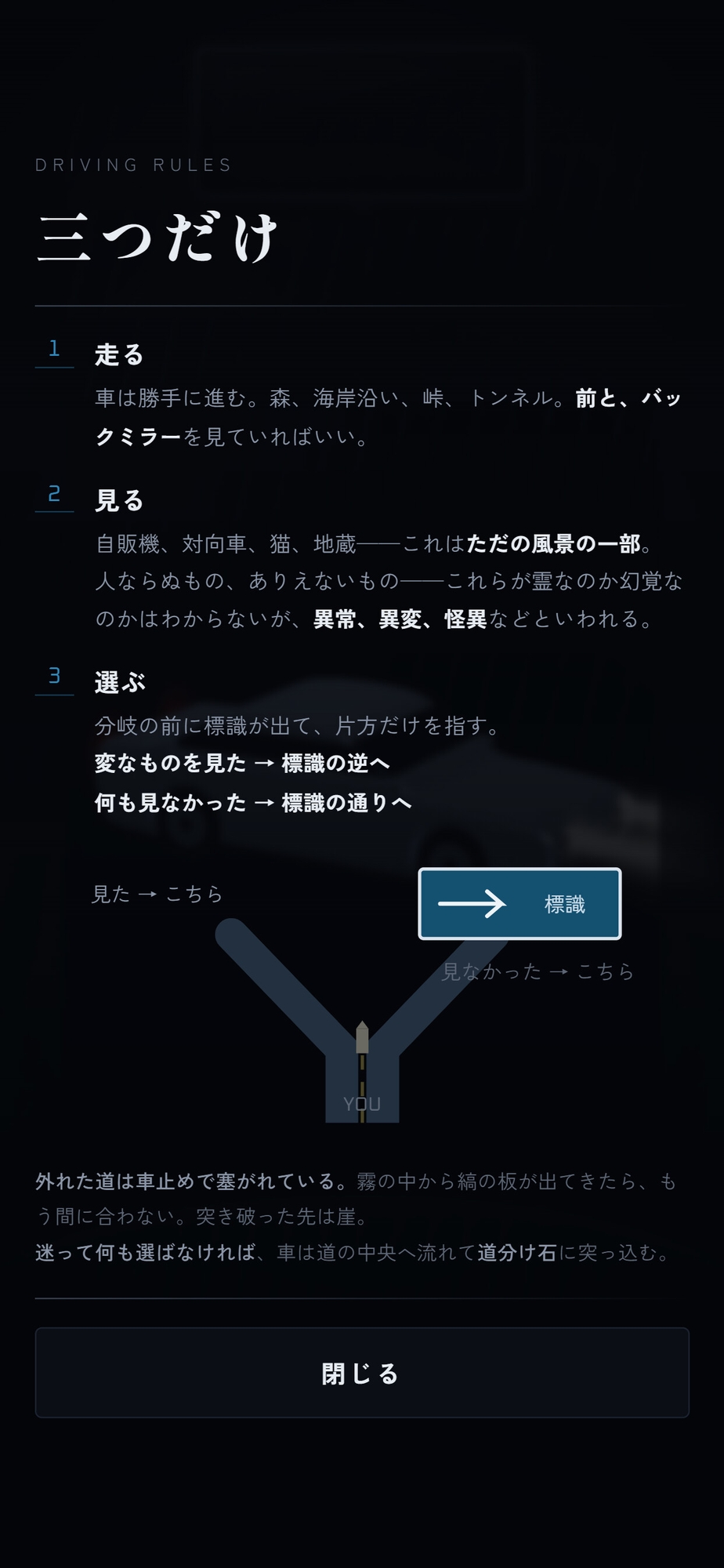 真夜い道ドライブ