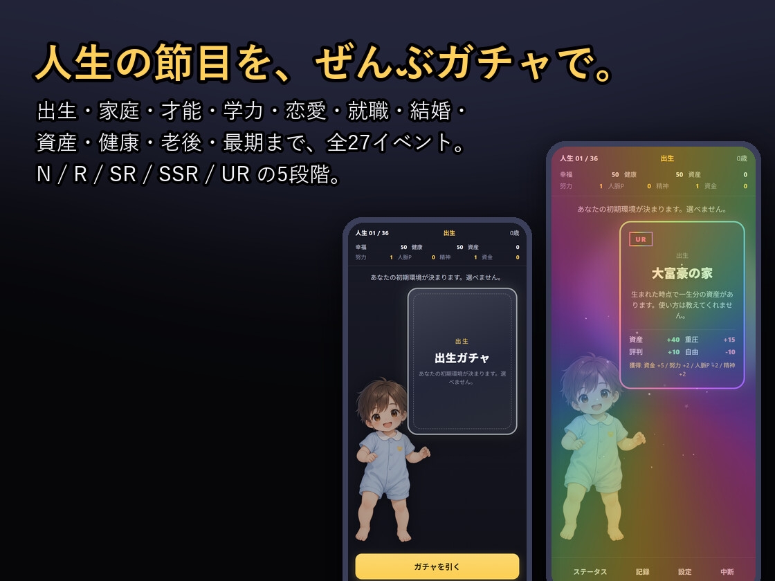 【APK同梱】人生ガチャ