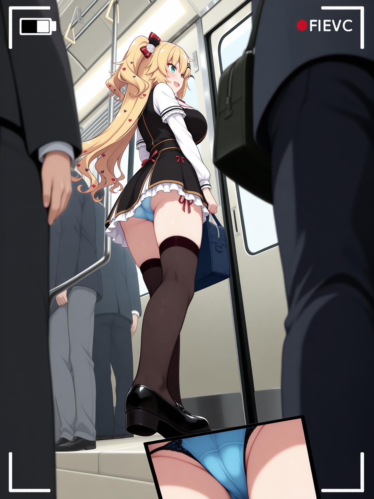【ホ〇ライブ】電車に乗ったらホ〇メンが乗ってたから盗撮してみた【150枚収録】