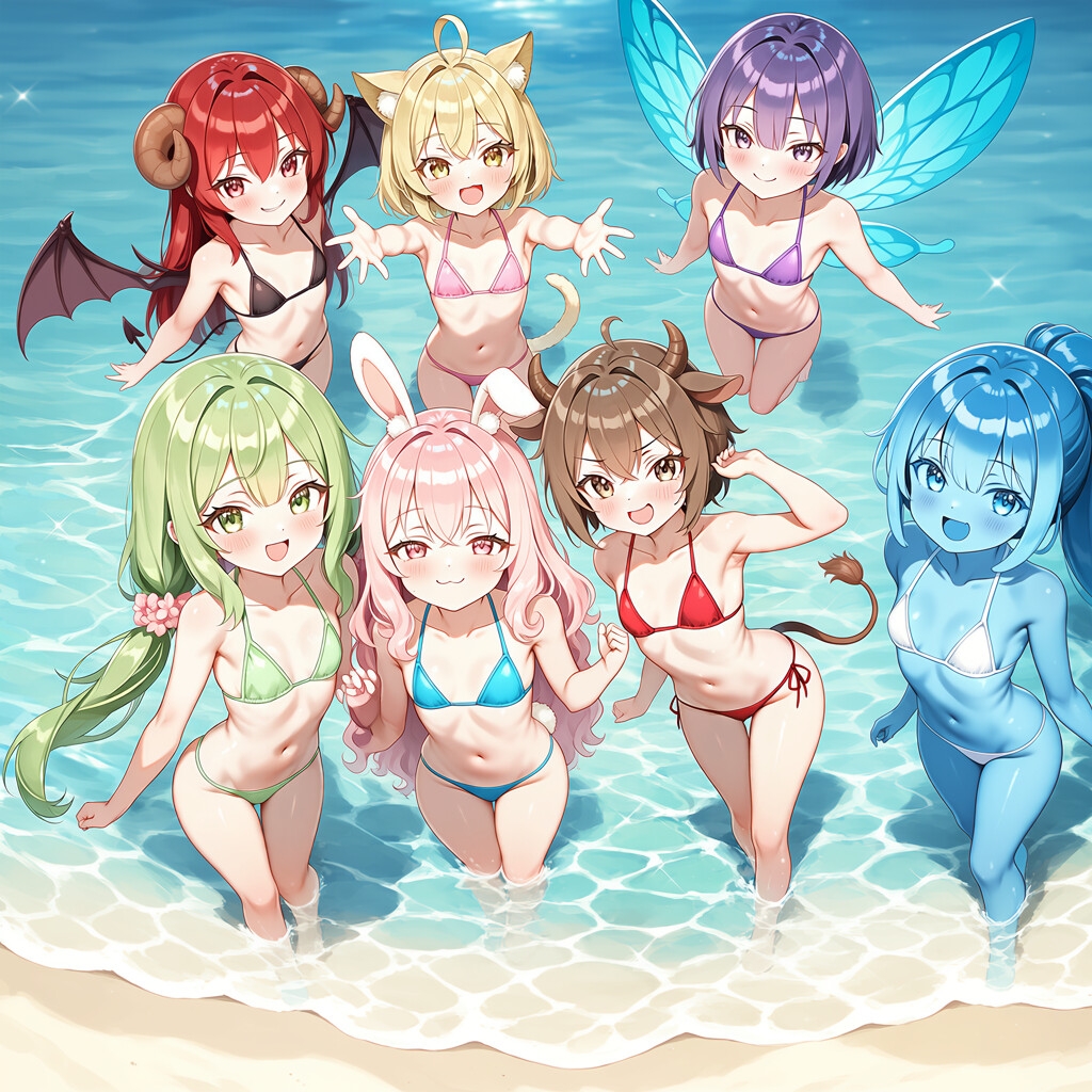 うちの七大罪 海に来て、ただただ大きくなってみた