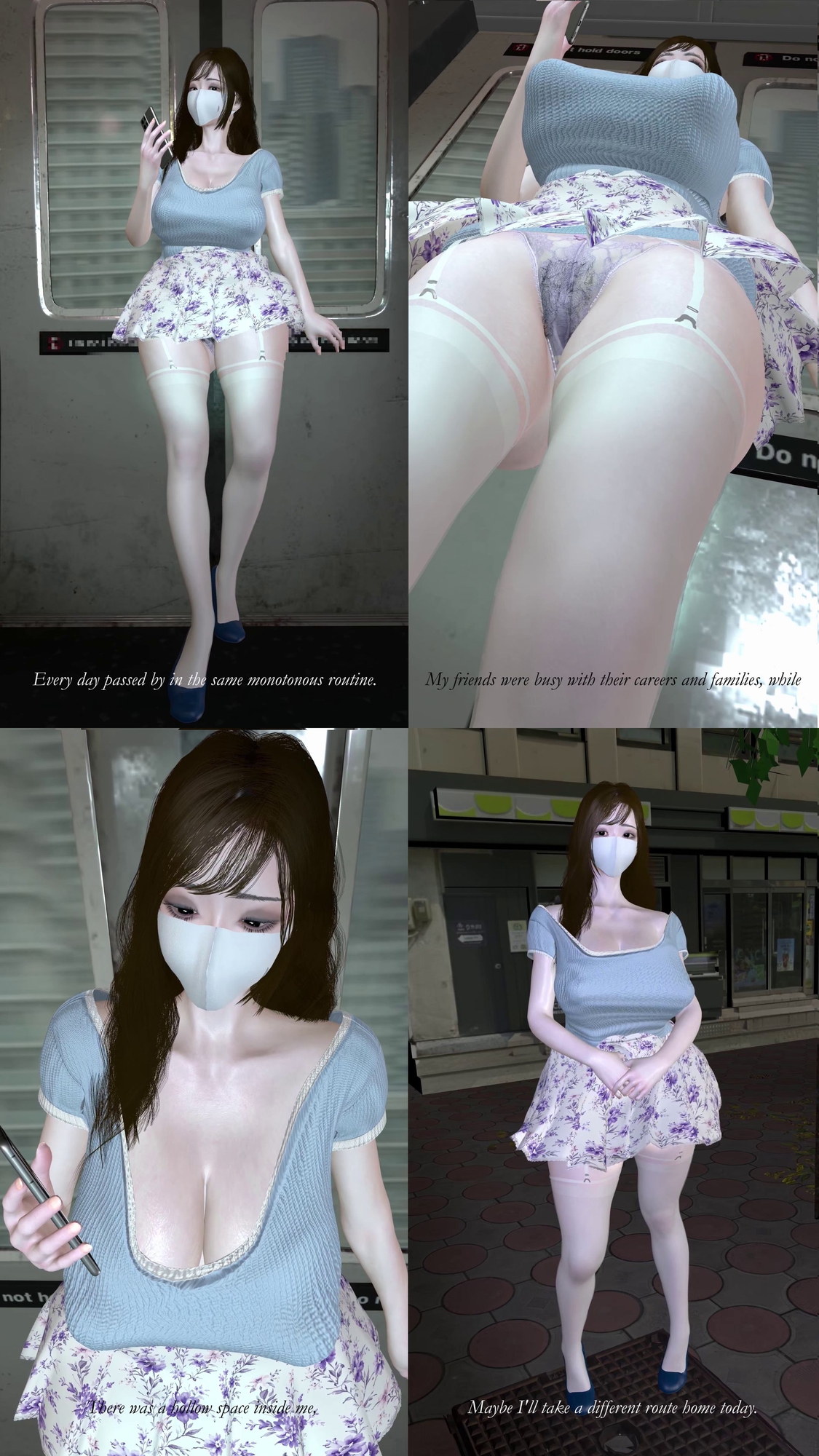 [VIP Exclusive] [4K60fps] Train Encounter ～ Strong Wind Panty Flash ～ Yuna Kamishiro (27m22s)