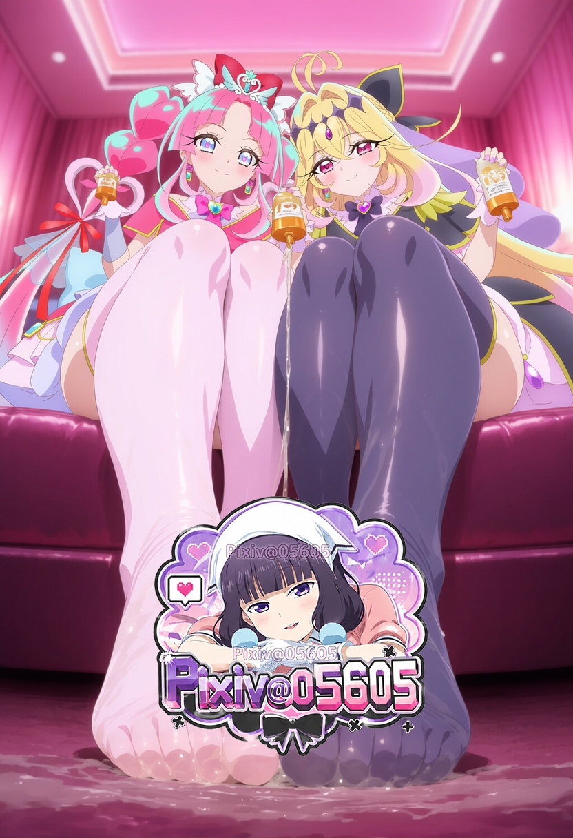 キ◯アミスティック×キ◯アアルカナ・シャドウ 足フェチ ニーソ ローション