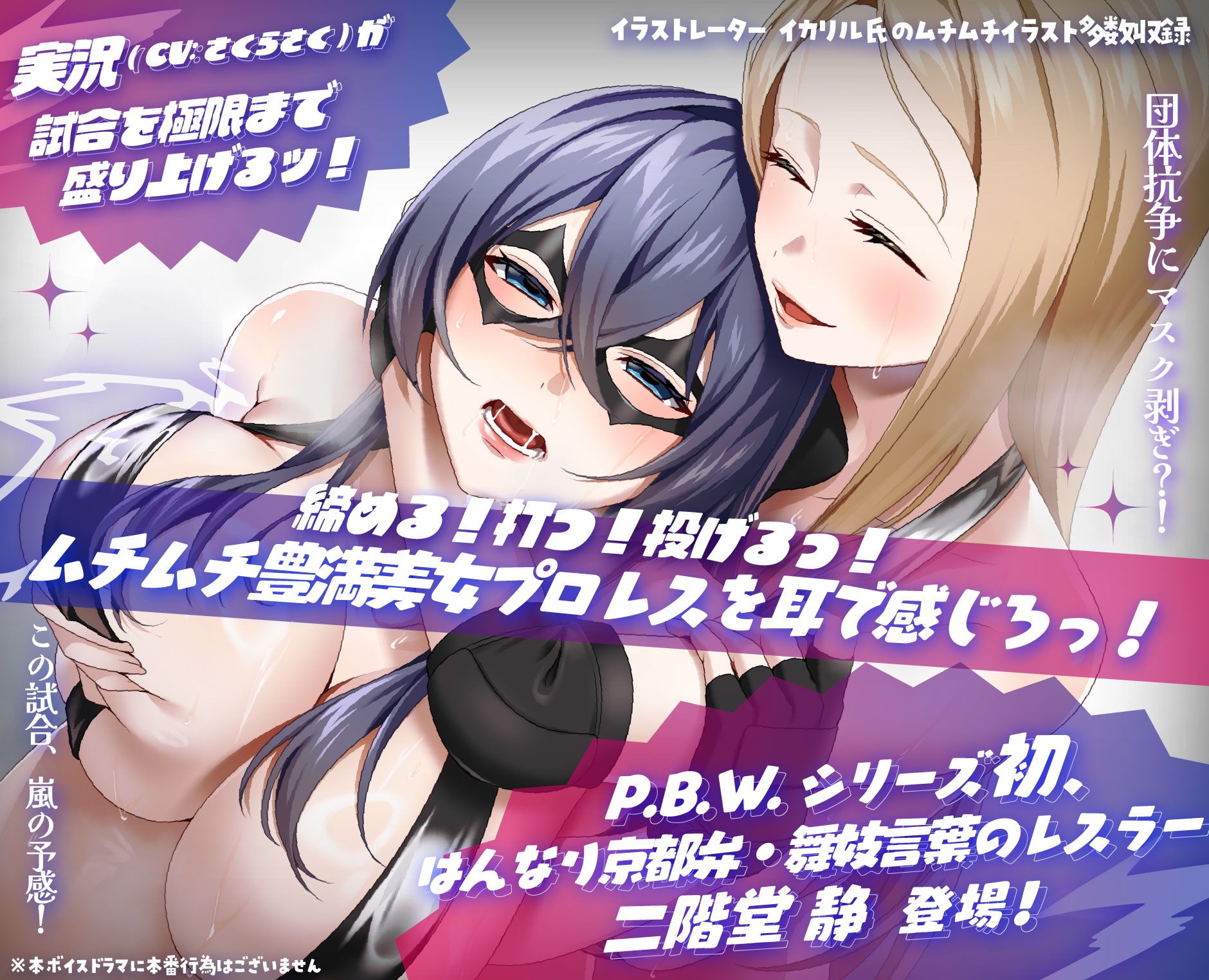P.B.W. ぴちょぶろぐレスリング Vol.42 超ヘビィ級戦線 マスクド・ナイト VS 二階堂静