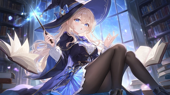 【AIイラスト集】魔女美少女〜魅惑の黒タイツファッション〜