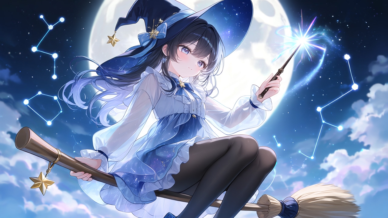 【AIイラスト集】魔女美少女〜魅惑の黒タイツファッション〜