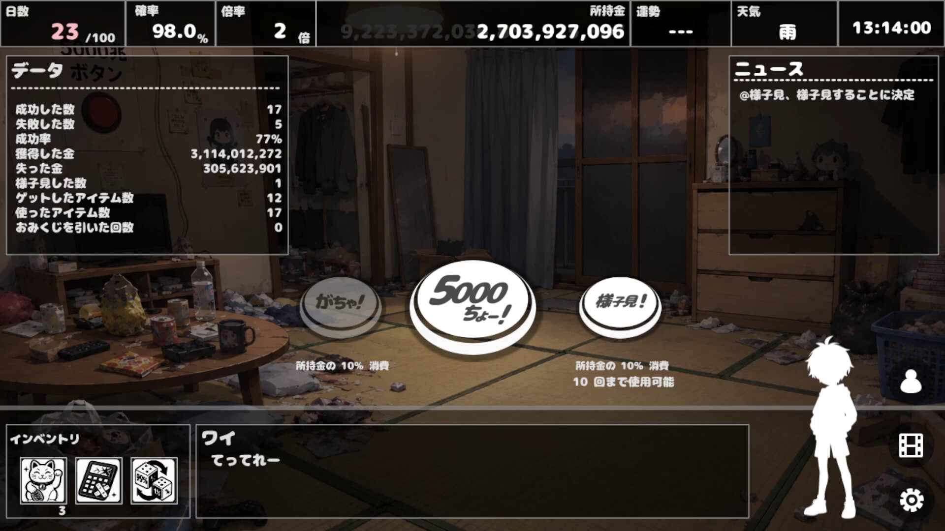 5000兆円ボタン！ ～ 人類最後の一発逆転シミュレーション！ ～