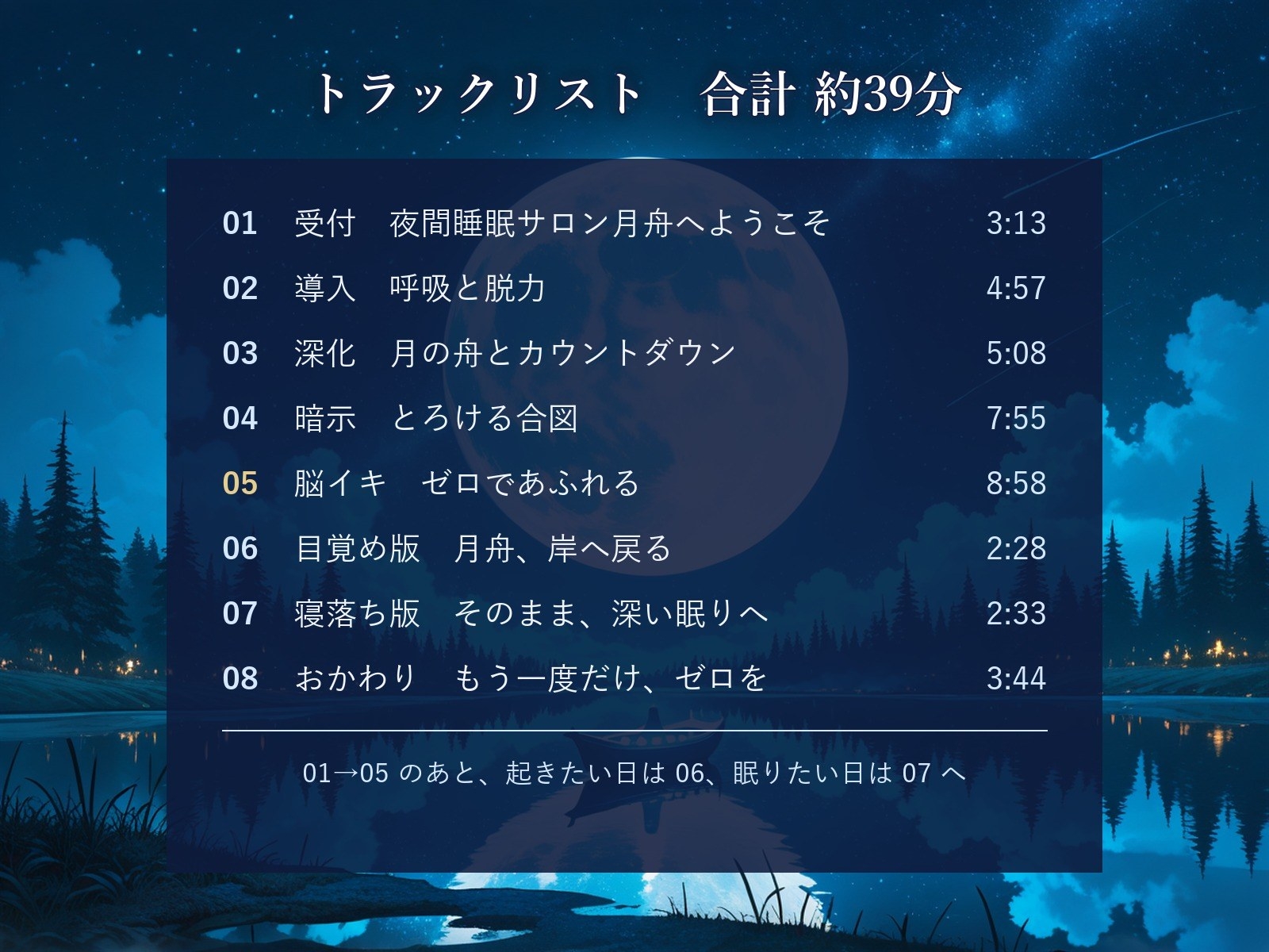【左右交互カウント】ダウナー双子の夜間睡眠サロン「月舟」～声だけでとろける脳イキ催○～【目覚め版/寝落ち版】