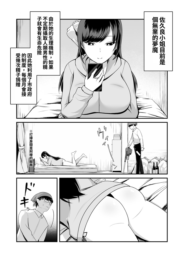 【繁体中文版】無職サキュバスに精子注ぐお仕事