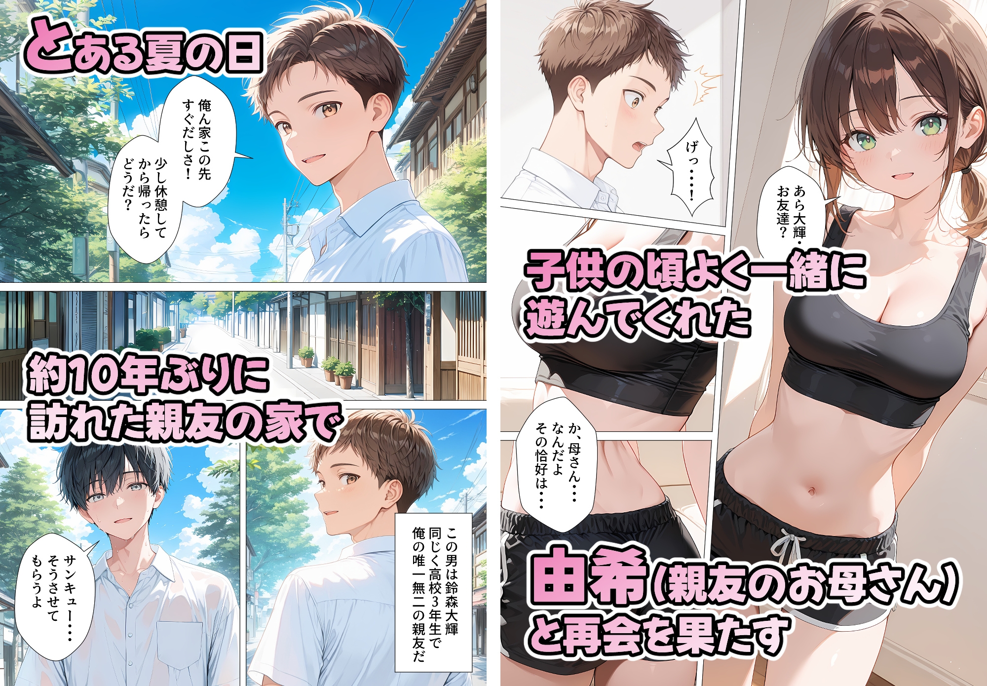 親友のお母さんに何度も種付けをした夏の夜