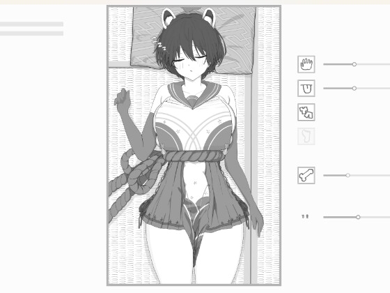 寝ているツバキにいたずらするゲーム