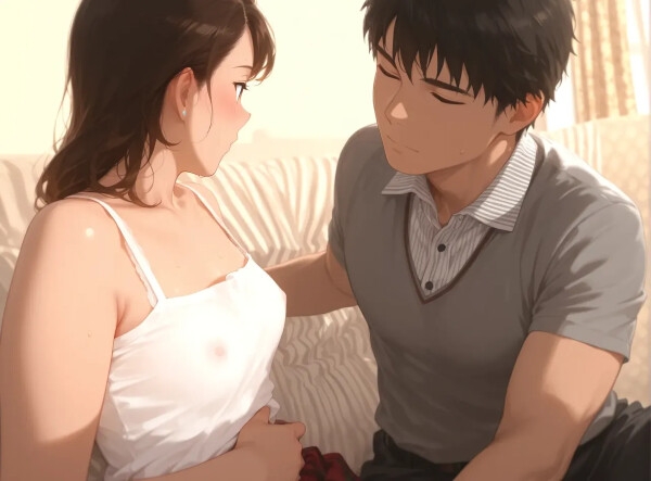 「だめ…家族の家なのに…」PTA資料を届けに来た42歳男に、夫のいないリビングで全身舐め尽くされる不貞密会