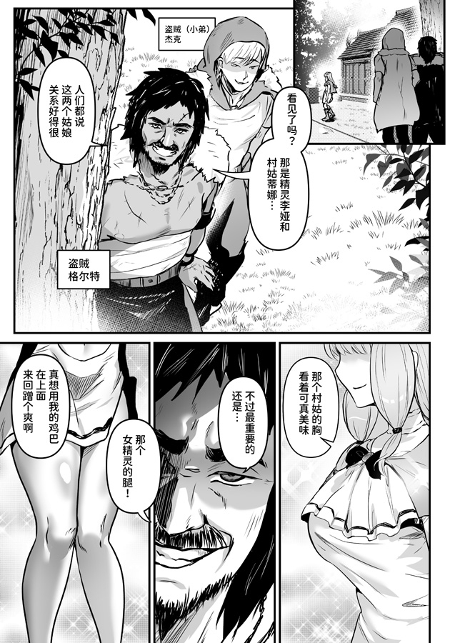 【簡体中文版】盗賊コンビが美少女エルフ&村娘と入れ替わり乗っ取る話 – Preview 3