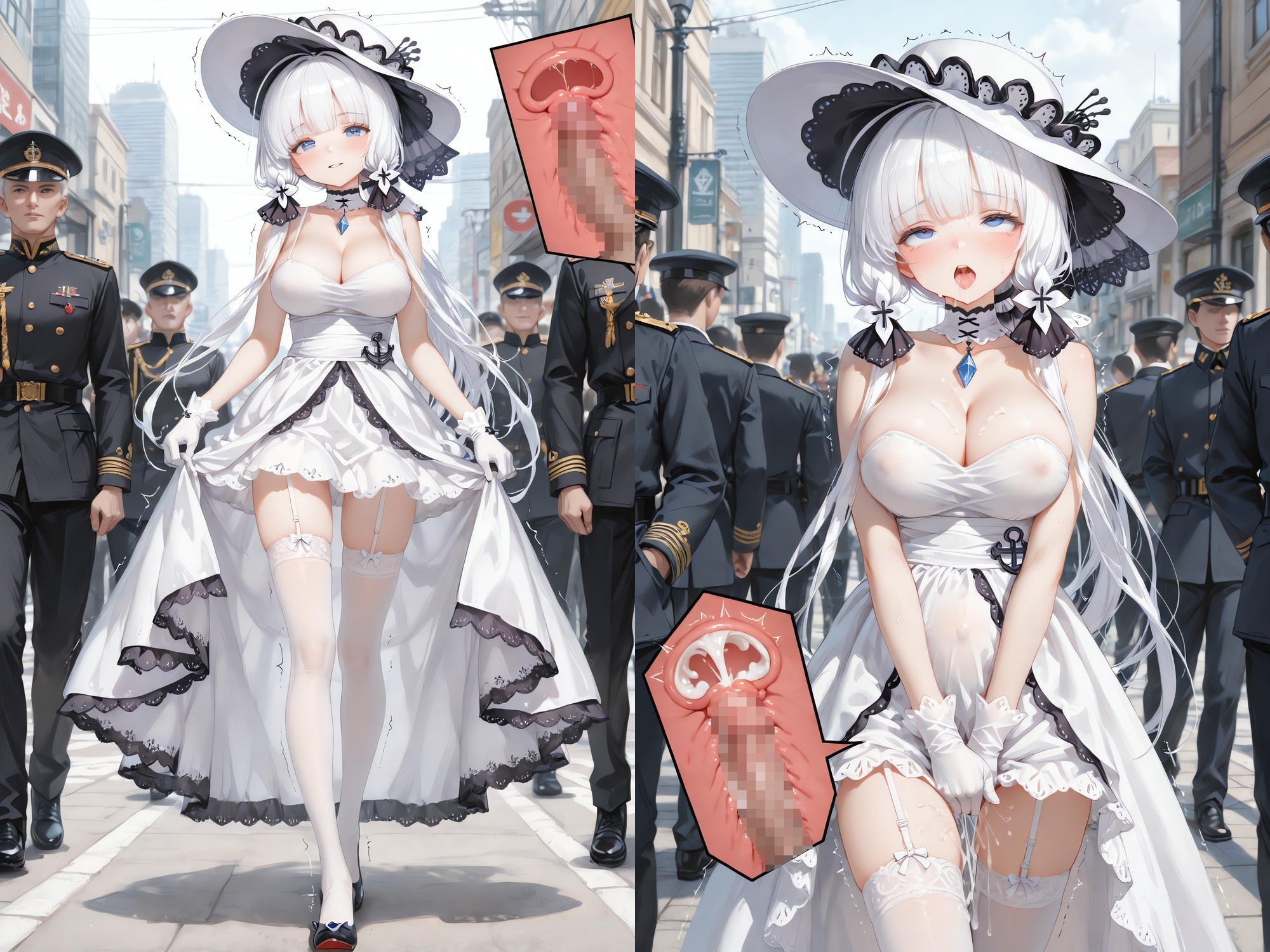 魔法の転送装置で終わらない熱狂注入ライブ 〜艦船5人×ライブ・V配信・電車・街中〜(ボテ腹・断面図・透過あり) – Preview 8