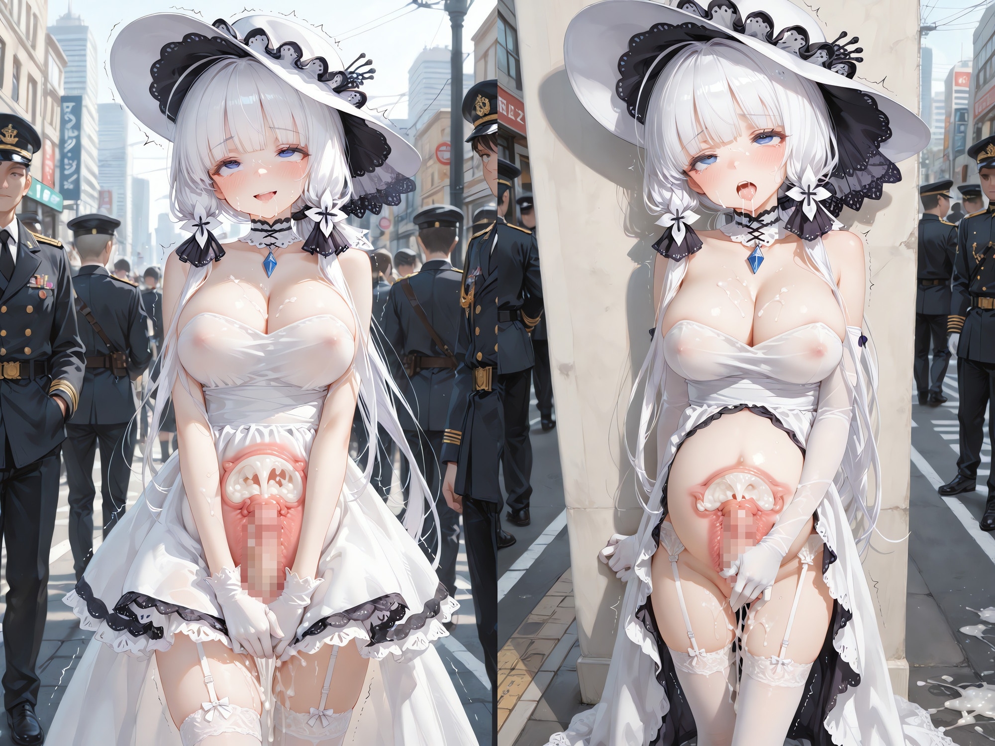 魔法の転送装置で終わらない熱狂注入ライブ 〜艦船5人×ライブ・V配信・電車・街中〜(ボテ腹・断面図・透過あり) – Preview 9