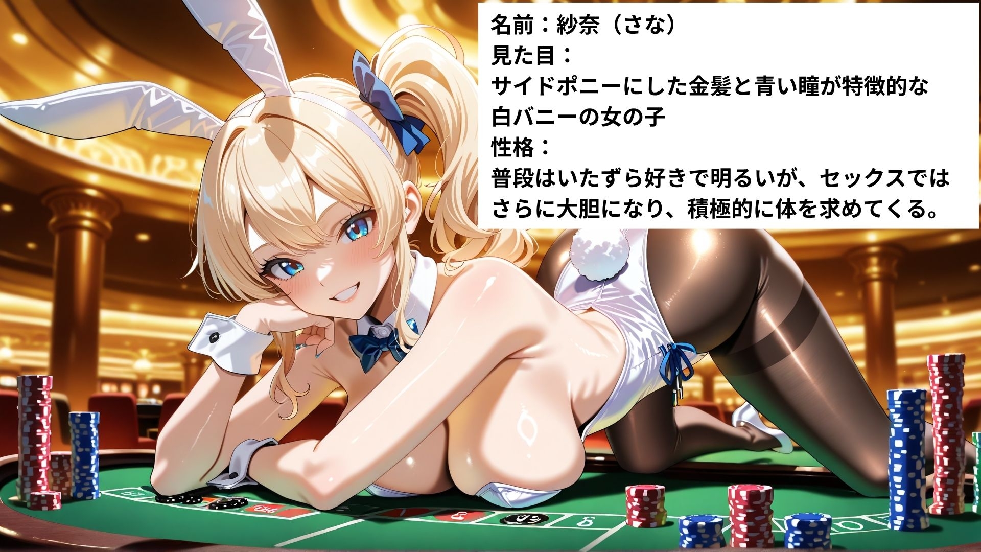 カジノで発情バニーといちゃらぶセックス~いたずらっ子白バニー編~