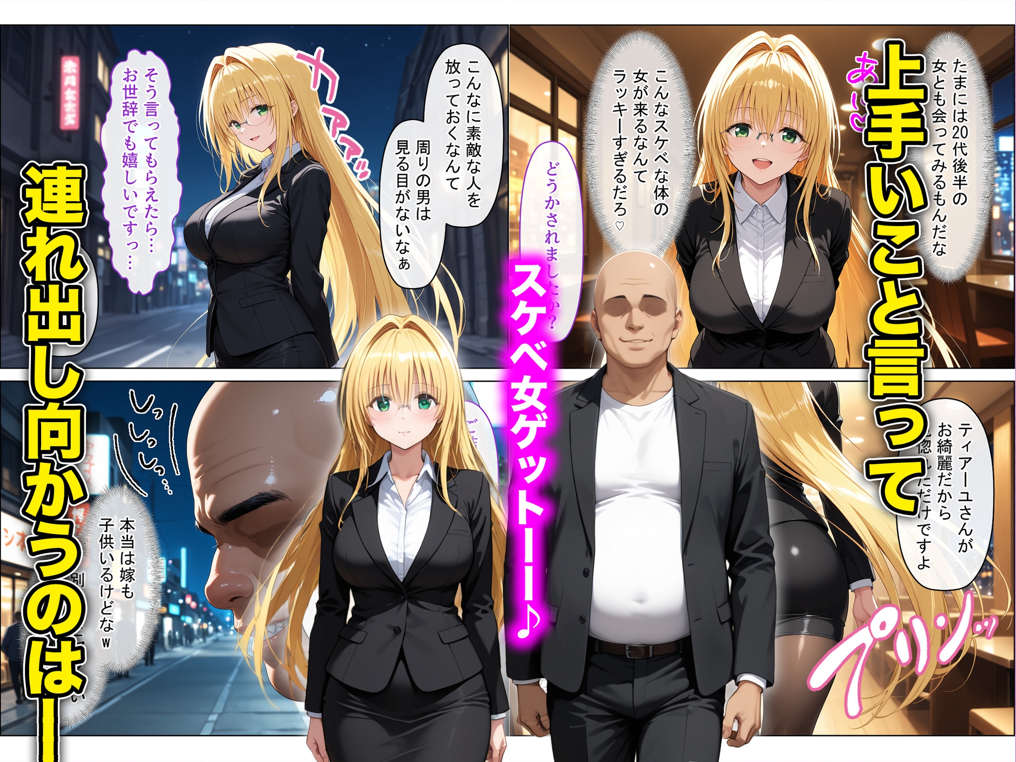 放課後、彼女たちはパパと会う〜チン媚び下品交尾〜欲しがり金髪巨乳ドジっ子教師、金と性欲に溺れる