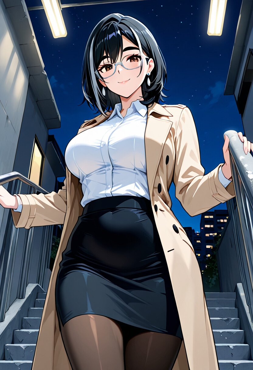 メガネOLあおいと泊まっていったあとで。