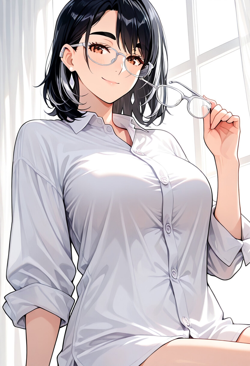 メガネOLあおいと泊まっていったあとで。