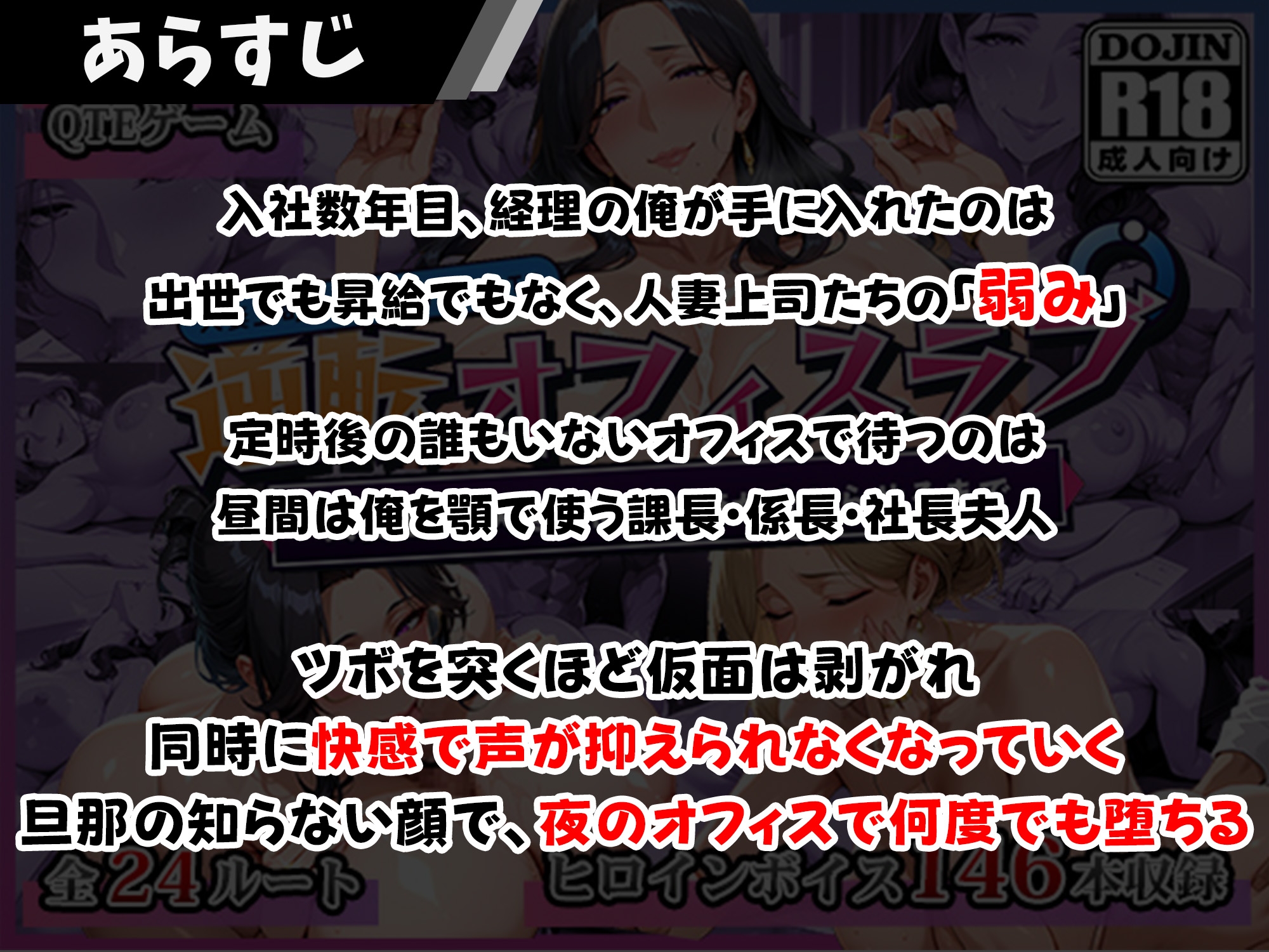 【逆転オフィスラブ】人妻上司3人を、部下の俺が分からせるまで
