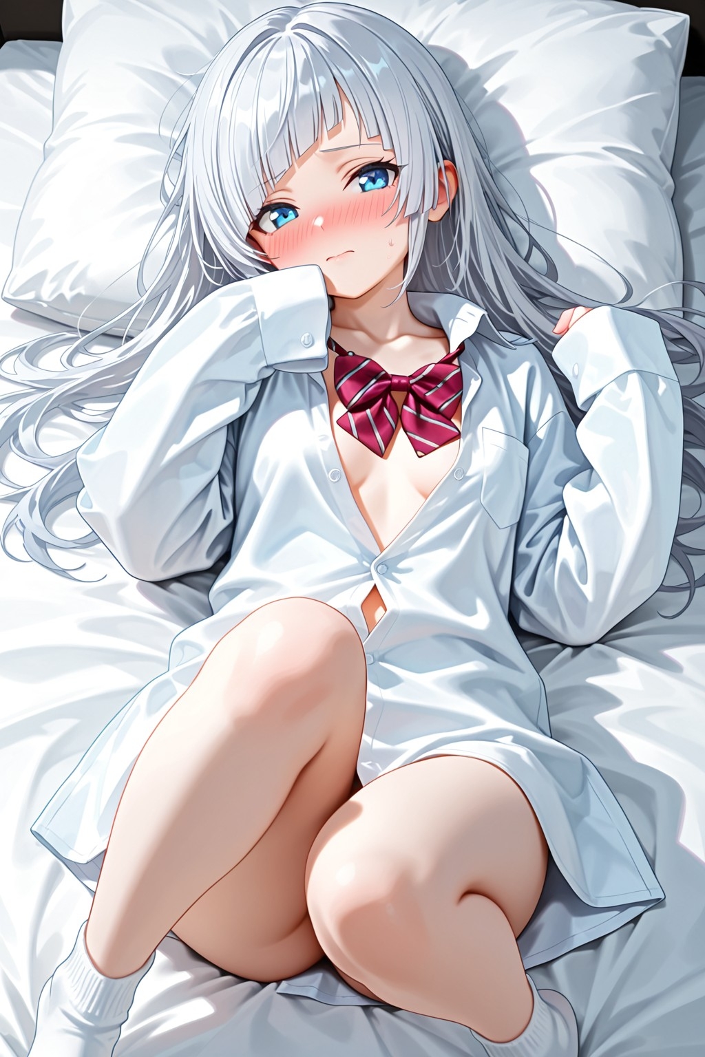 【義妹×背徳】銀髪ロングの妹に自宅で中出ししまくる