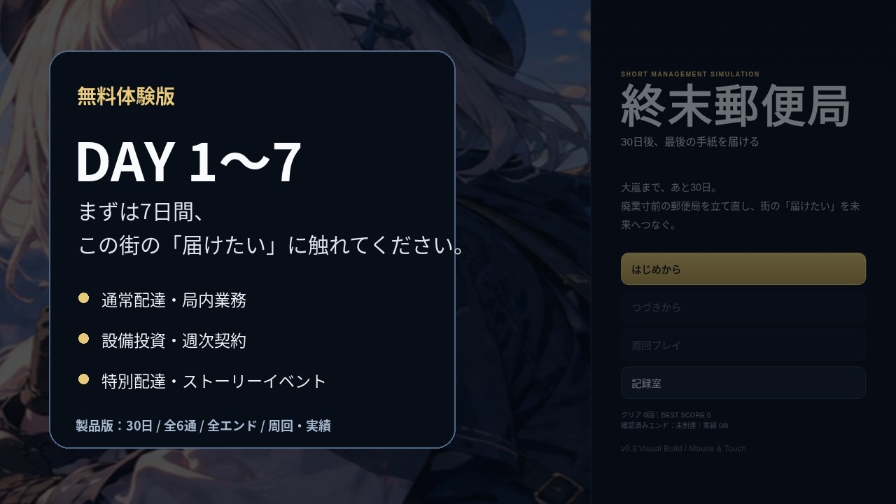 終末郵便局 ～30日後、最後の手紙を届ける～